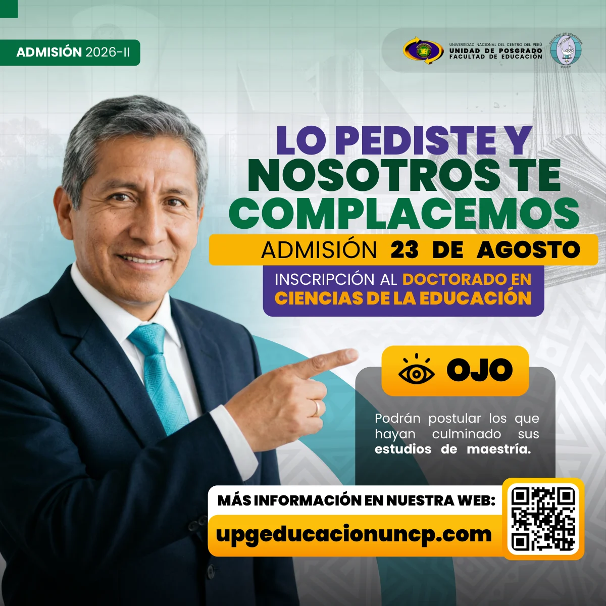 Portada del brochure de Doctorado en Ciencias de la Educación