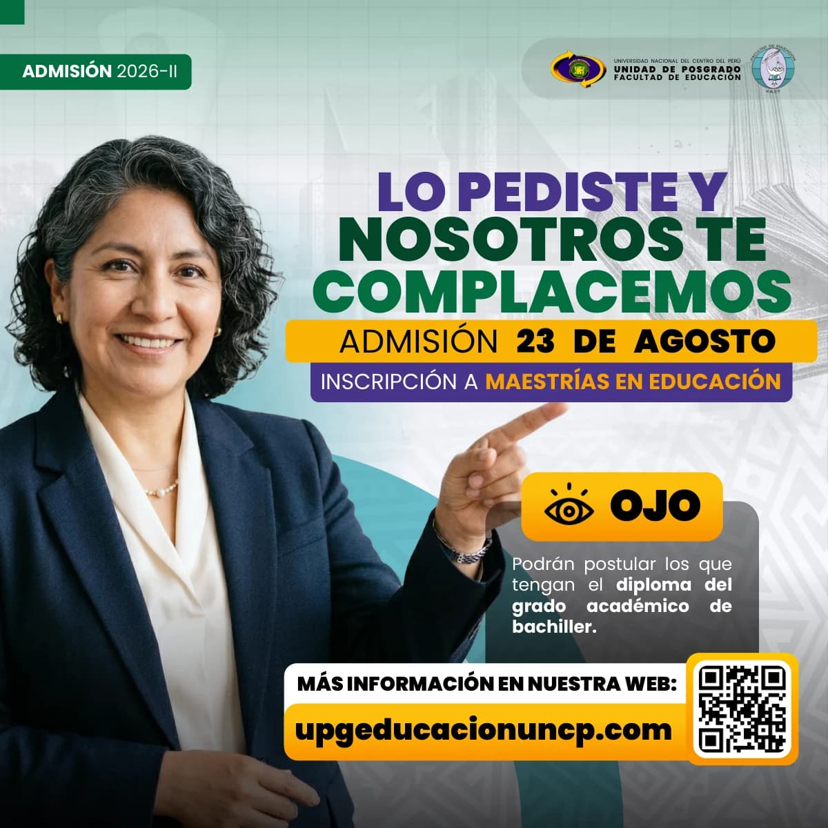 Portada del brochure de Maestrías en Educación