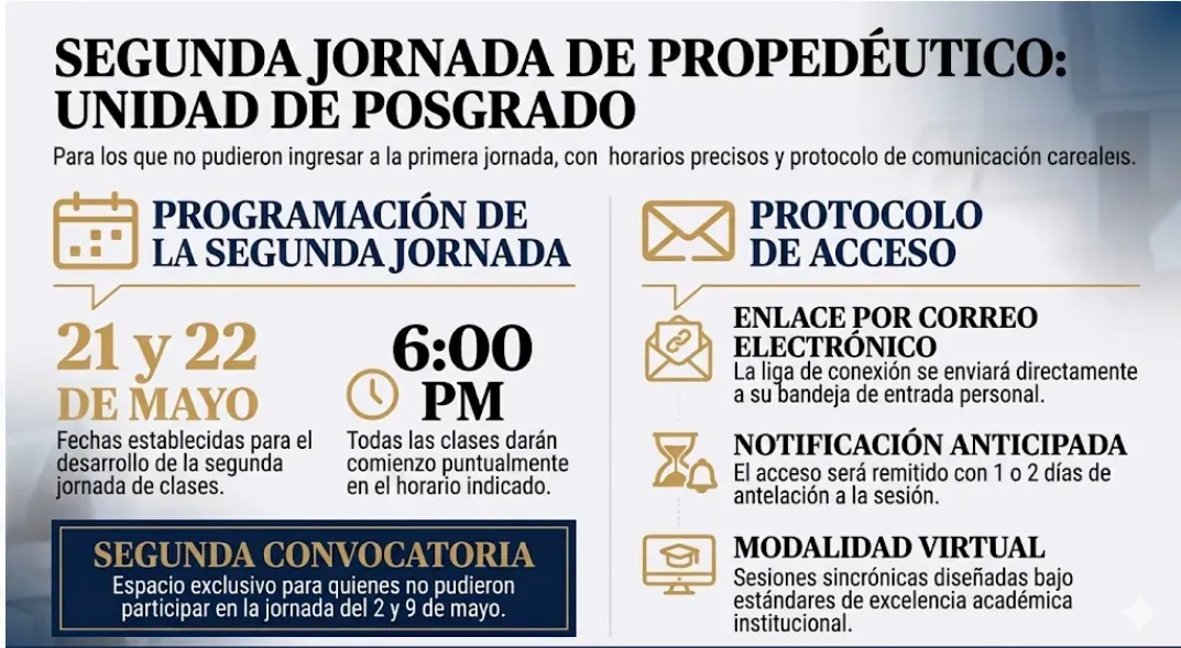 🔄 Segunda Convocatoria: Jornada de Propedéutico para Posgrado